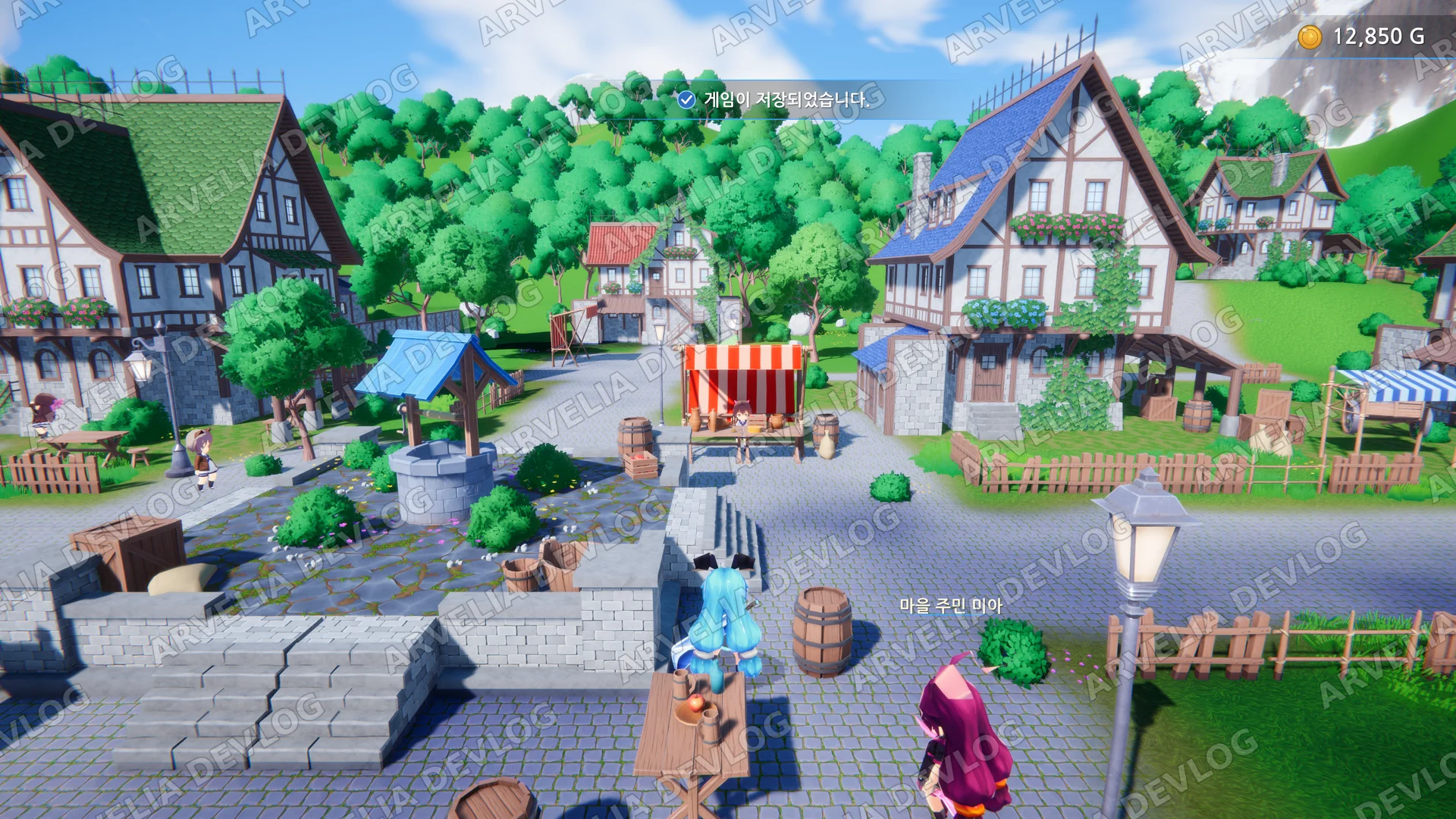 마을 HUD(F5 저장 직후)